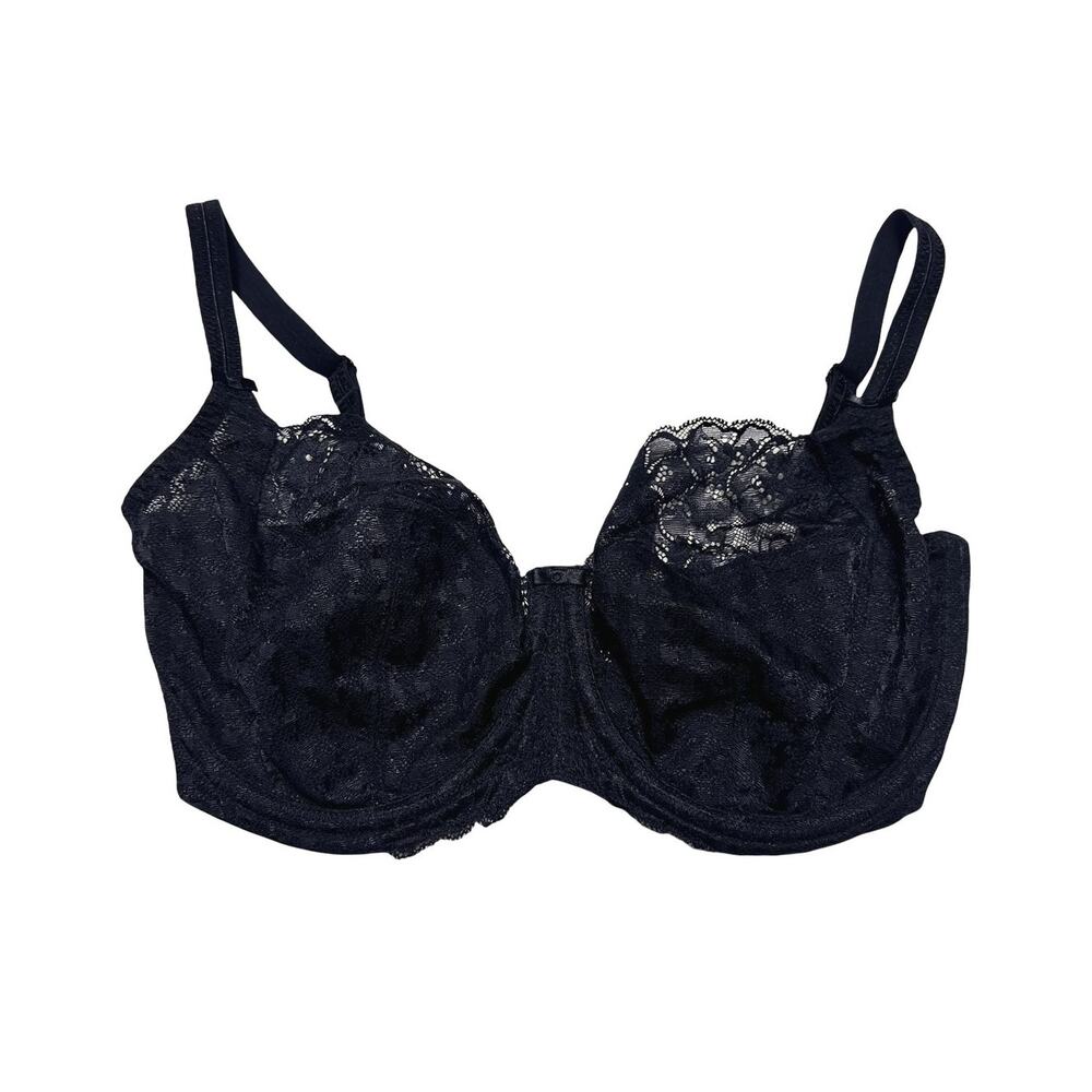 Panache Black Lace Full Coverage Un-padded Bra UK/US 30G - Picture 2 of 12